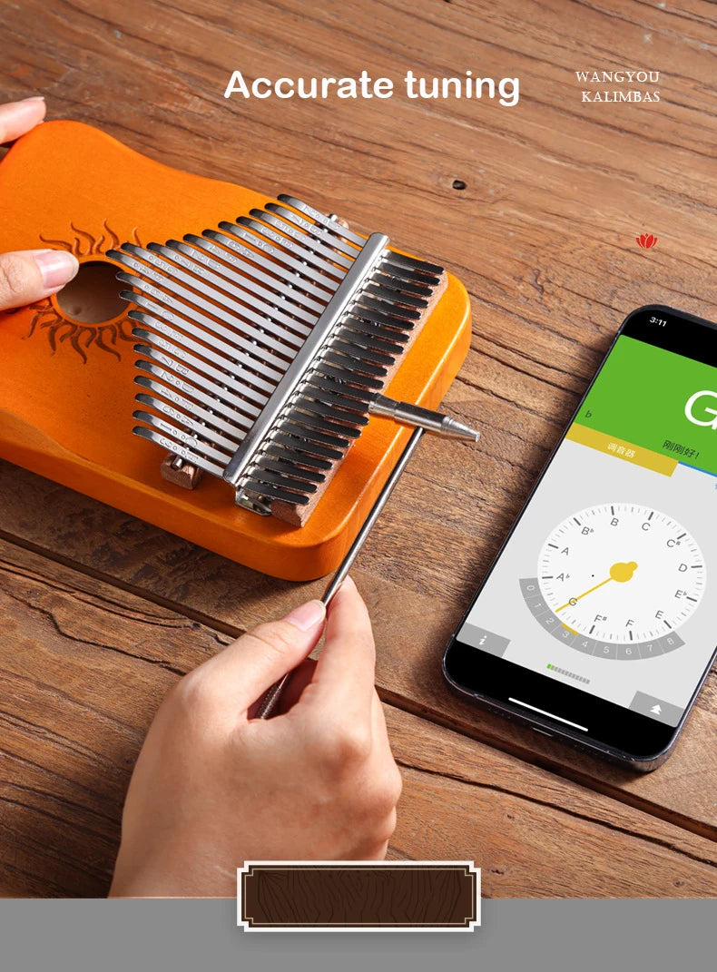 Hluru Kalimba 17 21 Key Kalimba Finger Piano Solid Maple Wood Kalimba Thumb Piano Keyboard Musical Instrument Mbira for Beginner