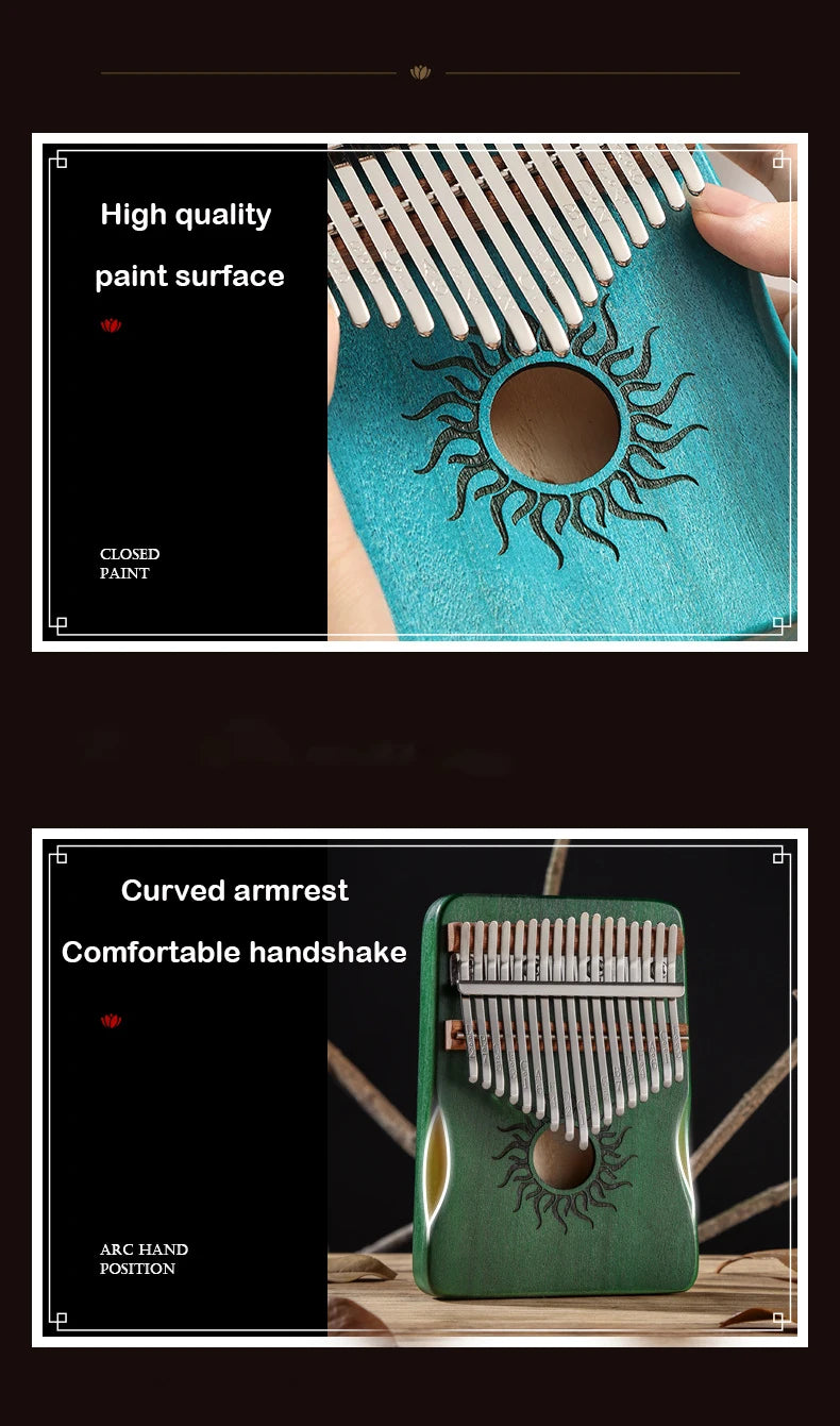 Hluru Kalimba 17 21 Key Kalimba Finger Piano Solid Maple Wood Kalimba Thumb Piano Keyboard Musical Instrument Mbira for Beginner