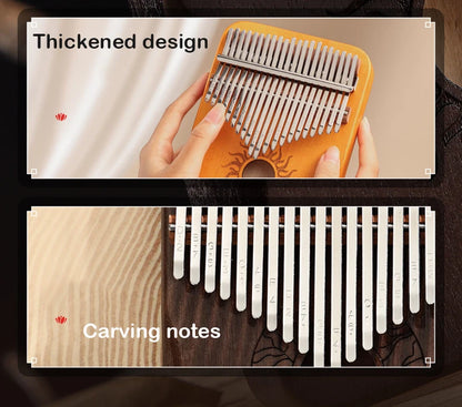 Hluru Kalimba 17 21 Key Kalimba Finger Piano Solid Maple Wood Kalimba Thumb Piano Keyboard Musical Instrument Mbira for Beginner